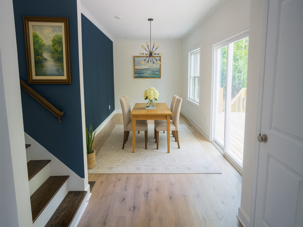 Fotografía inmobiliaria de comedor y espacio interior